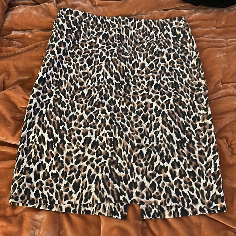 JCrew Factory Pencil skirt in leopard print